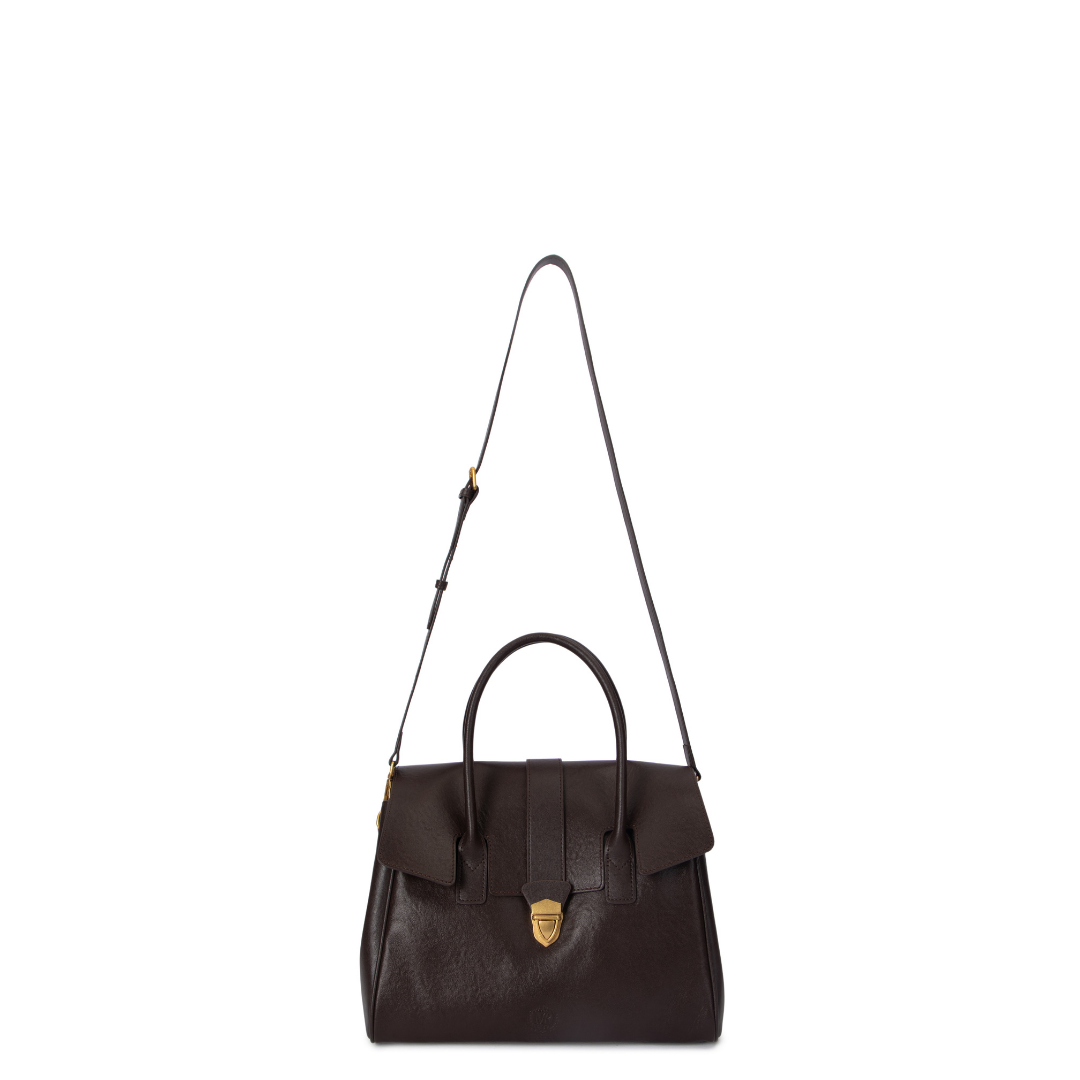 Nocturne Sovereign Satchel – Chocolate Brown