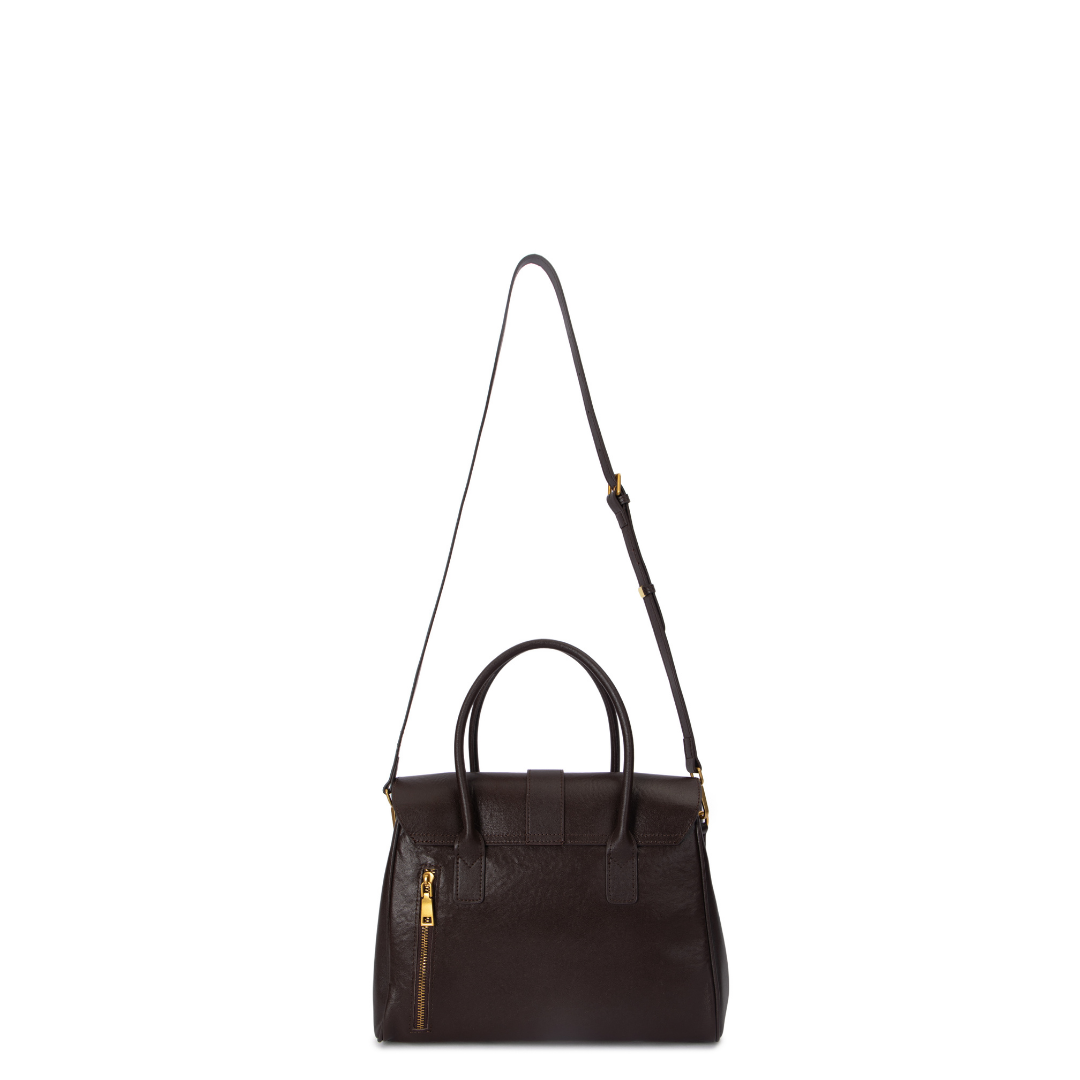 Nocturne Sovereign Satchel – Chocolate Brown