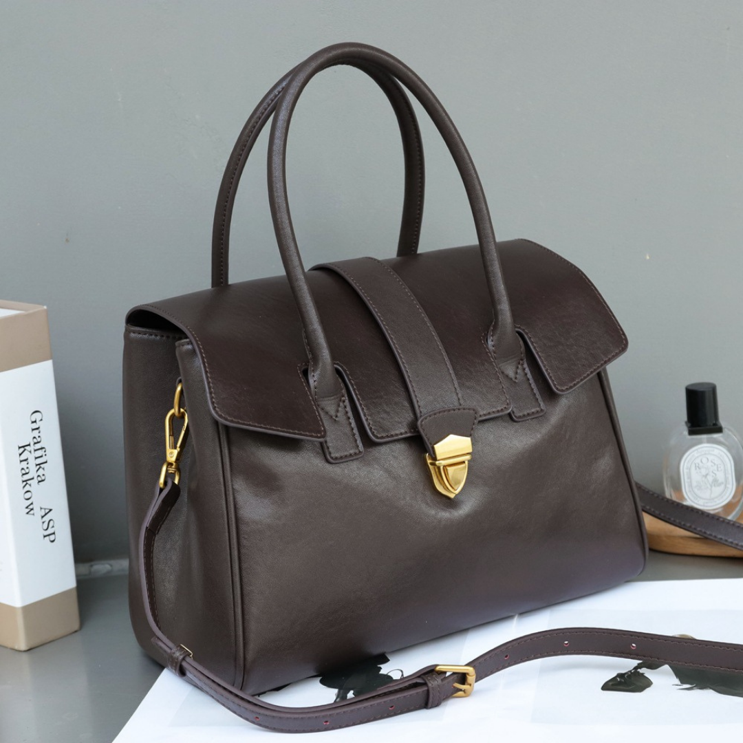 Nocturne Sovereign Satchel – Chocolate Brown