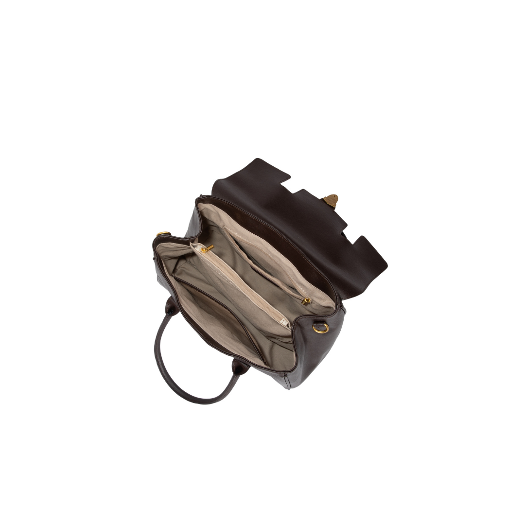 Nocturne Sovereign Satchel – Chocolate Brown