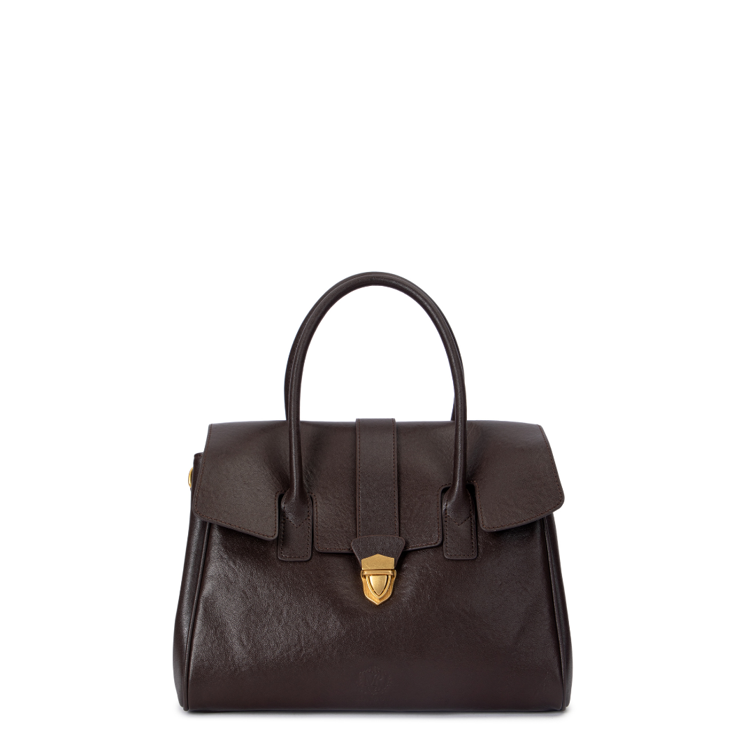 Nocturne Sovereign Satchel – Chocolate Brown