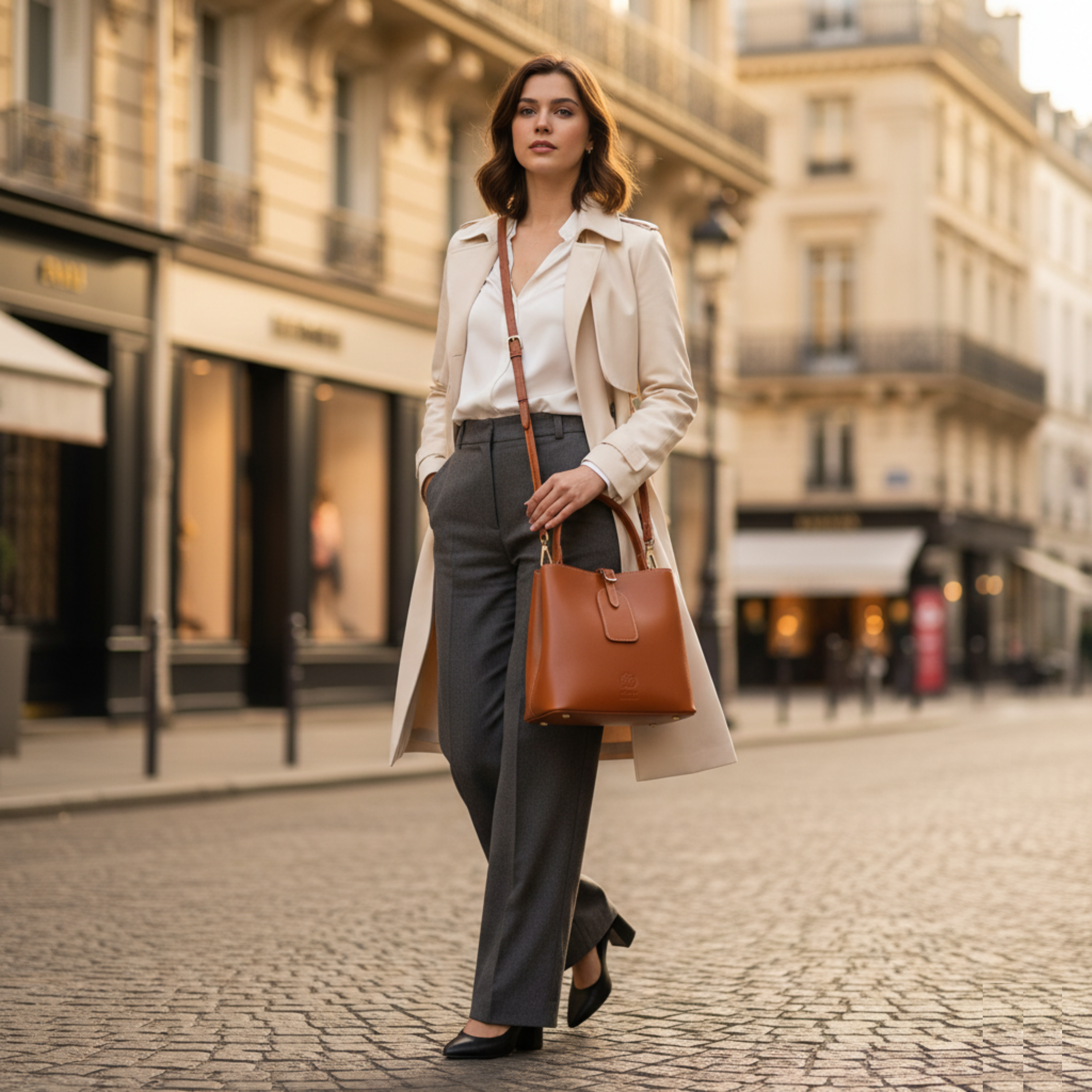 Versailles Chic Satchel – Sunset Orange