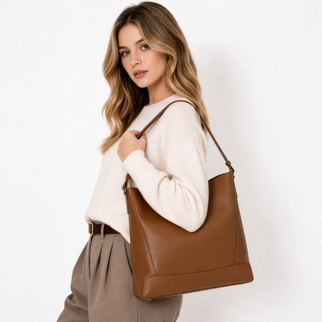 Maison Revelle La Muse du Matin lightweight leather bucket bag detachable strap