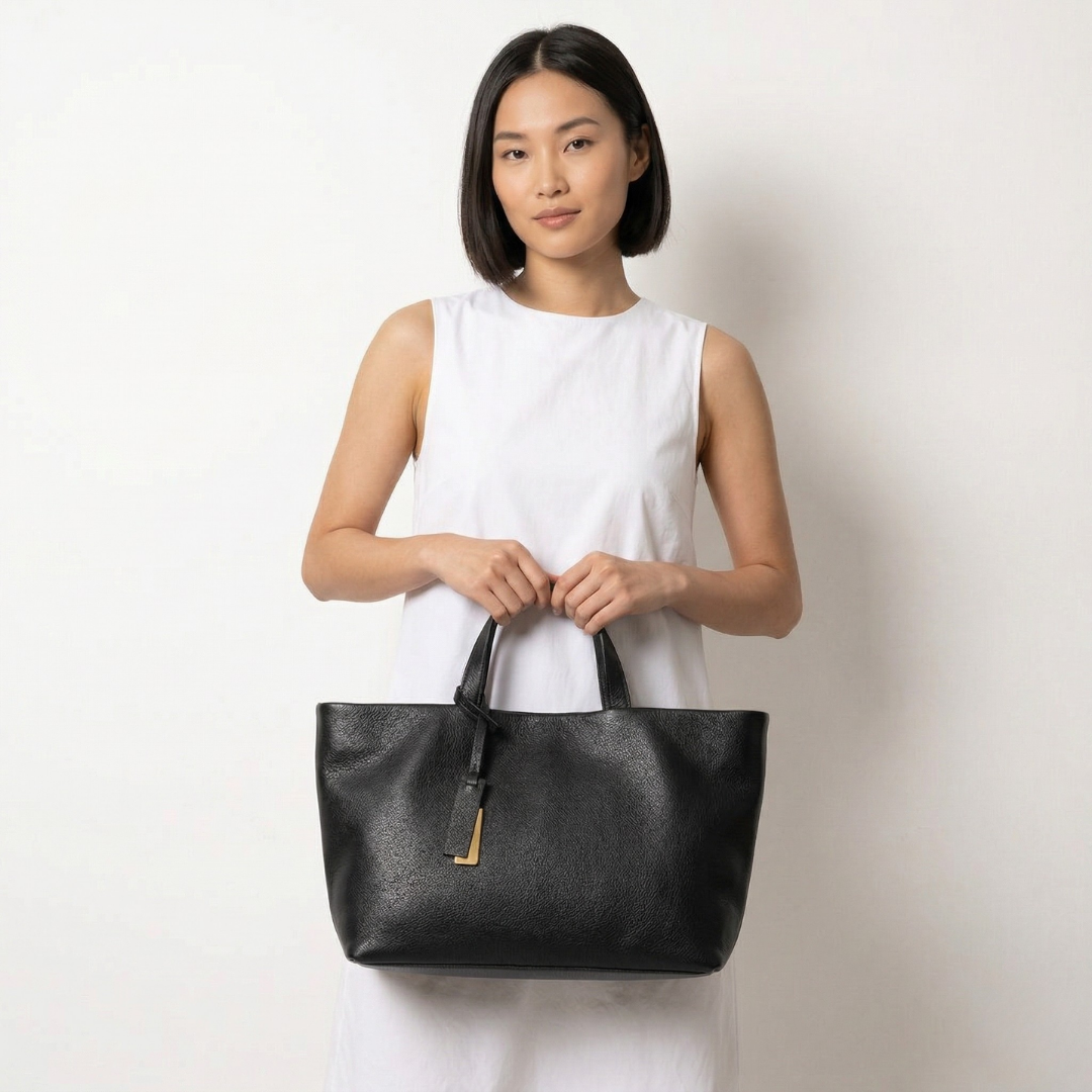 Maison Revelle Le Marais premium top-grain leather tote shoulder bag