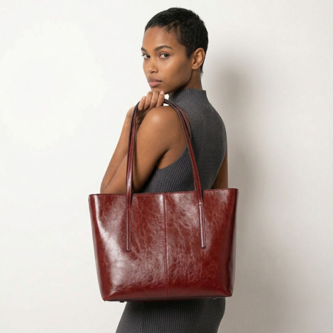 Maison Revelle Marquise de Lumiere leather tote bag cherry red