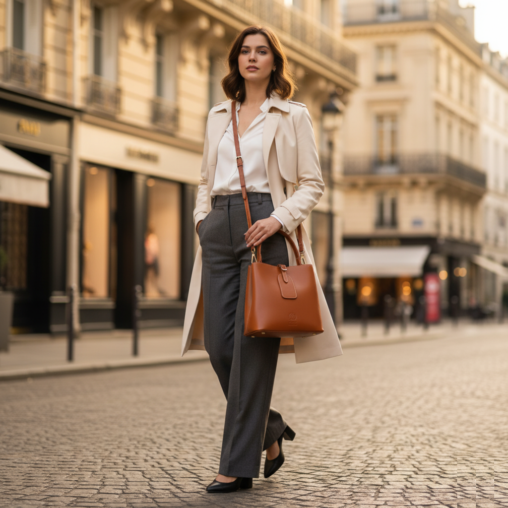 Versailles Chic Satchel – Sunset Orange